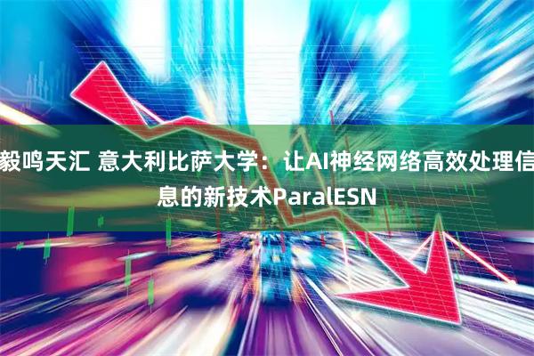 毅鸣天汇 意大利比萨大学：让AI神经网络高效处理信息的新技术ParalESN